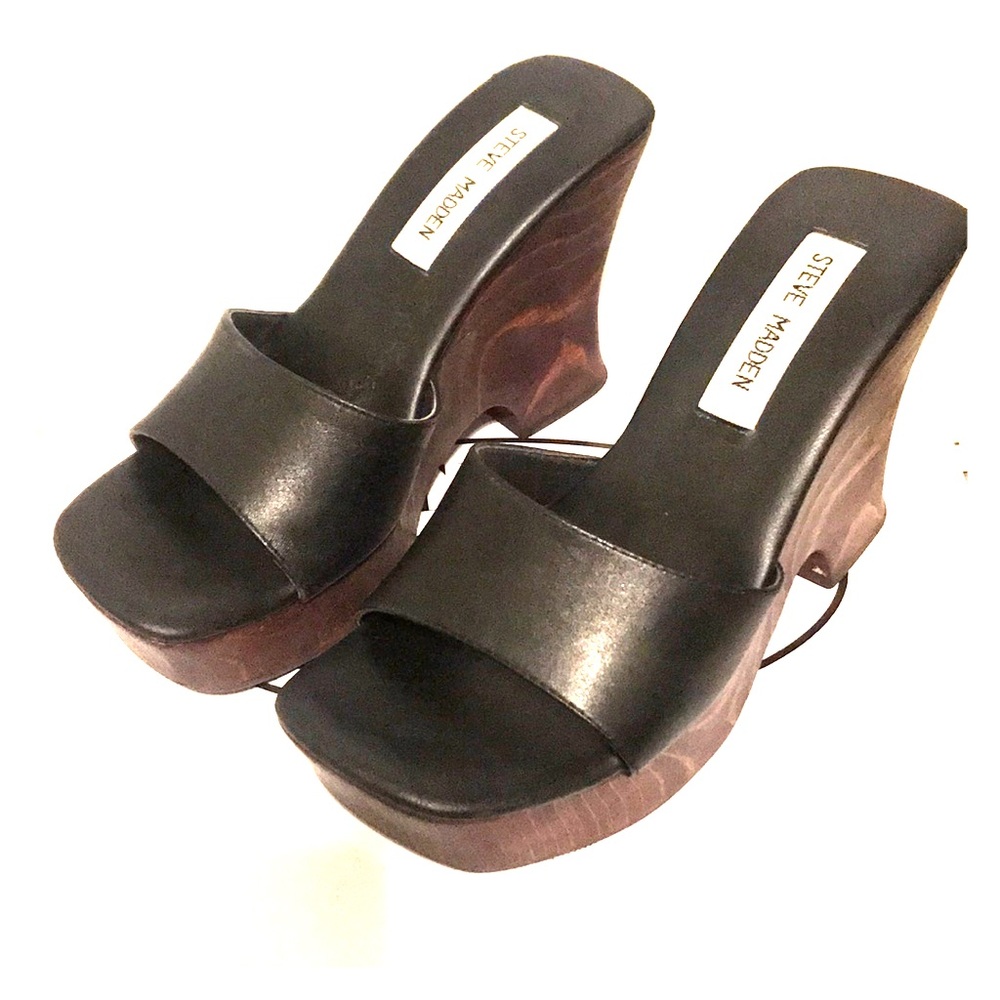 Platform Wooden Wedges sz 6